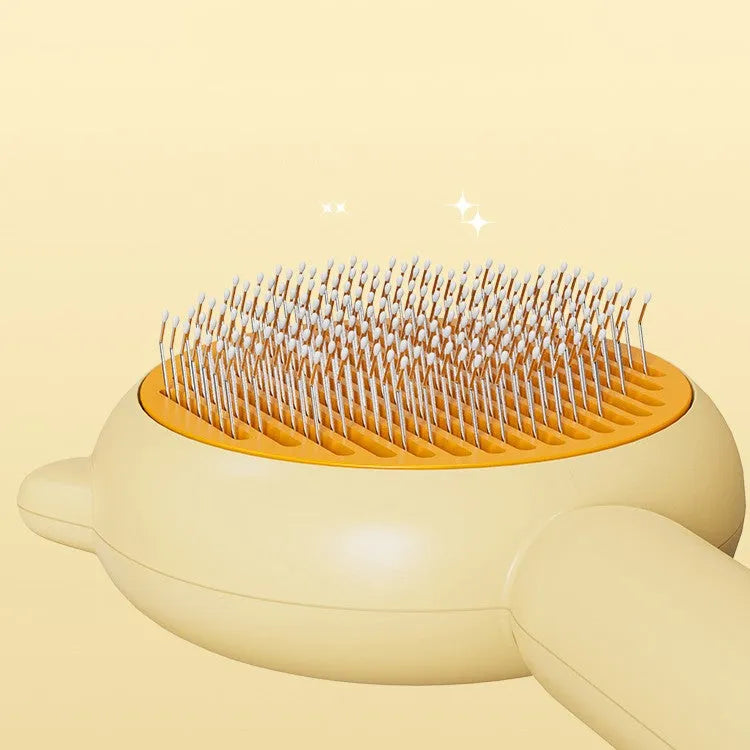 Cat comb massage pet magic comb with green ABS handle and stainless steel teeth for grooming