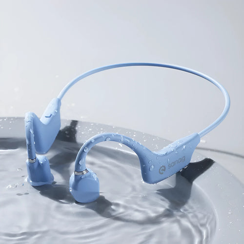 Bone conduction Bluetooth sports headphones in neckband design with six colour options
