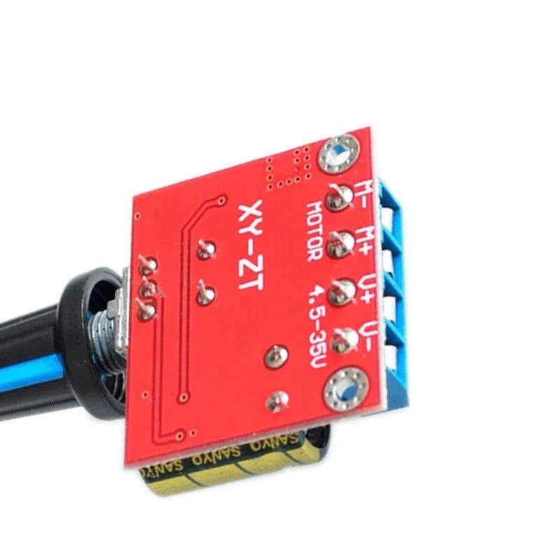 PWM DC motor speed controller module with adjustment knob for 4.5V-35V operation