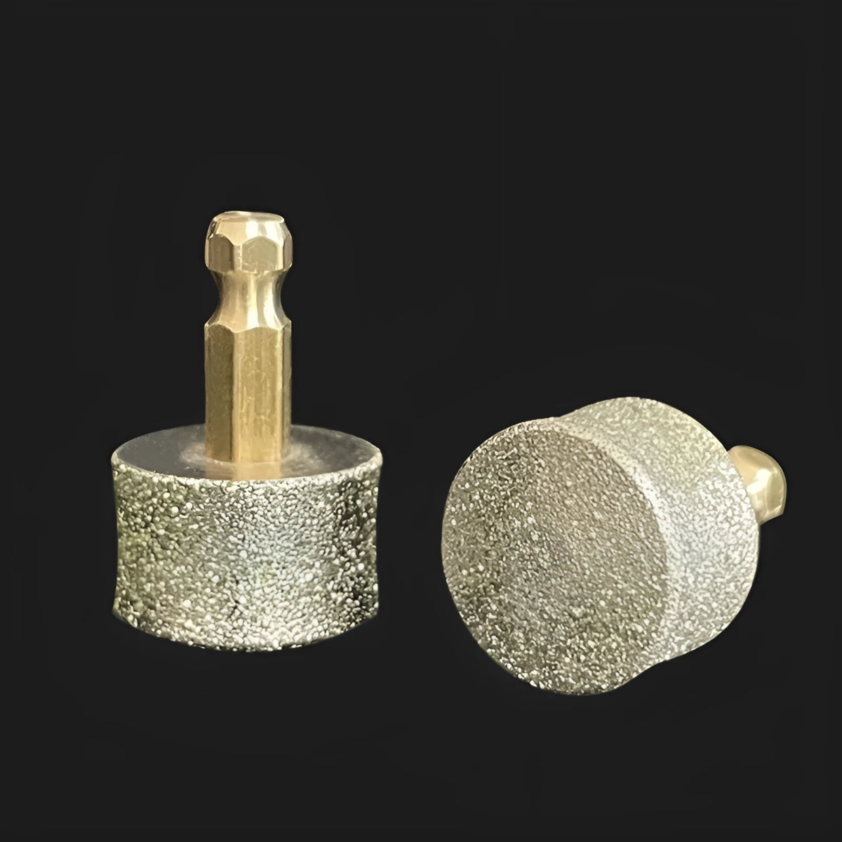 Diamond-coated pet nail grinding head with copper handle, available in 60 mesh and 80 mesh