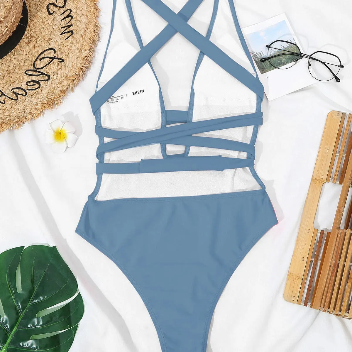 Women's pure colour bikini swimsuit in nylon, briefs style, available in sizes S M L and colours ZH26BK ZH26BL