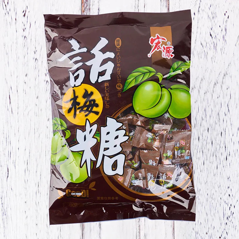 Assorted pack of Guava, Plum Sugar, and Tangerine Peel flavoured hard candies in a bag.