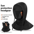 Black Ice Silk cycling mask for sun protection, free size, lying flat on surface