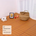 Wood grain plastic floor tile measuring 300x300mm, showing non-slip surface texture