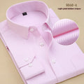 Men's black long sleeve slim fit business shirt made from cotton.