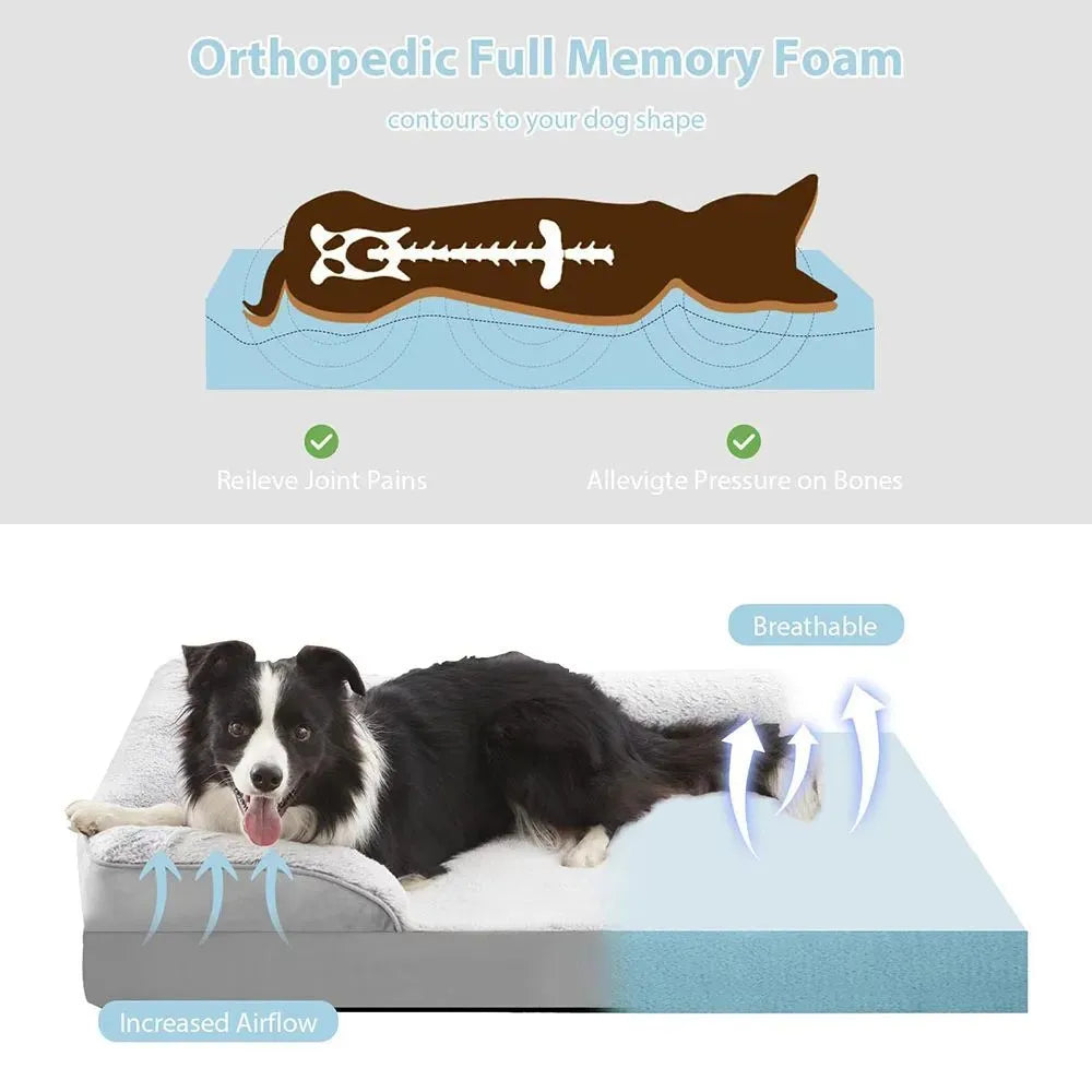 Waterproof Oxford fabric dog bed sofa mat for medium dogs cats with washable surface in L size