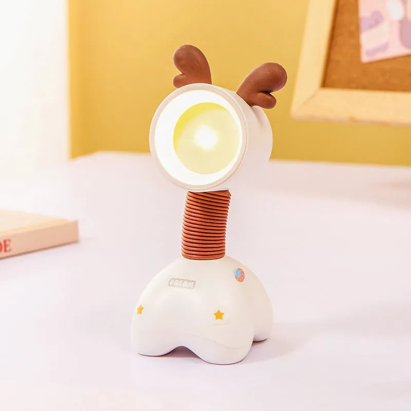 Cartoon character DIY small night lamp with magnetic base on a desktop