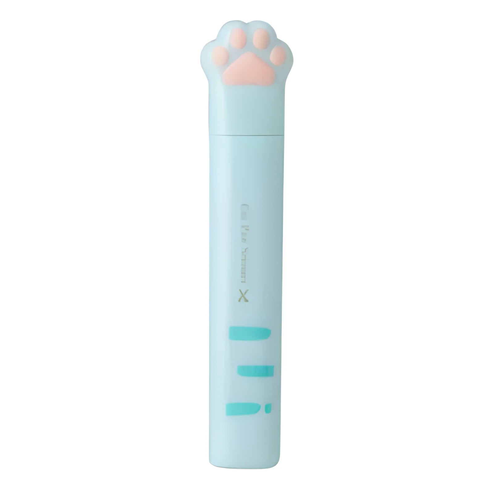 Creative cat claw folding scissors in pen type design, blue colour, on a white background