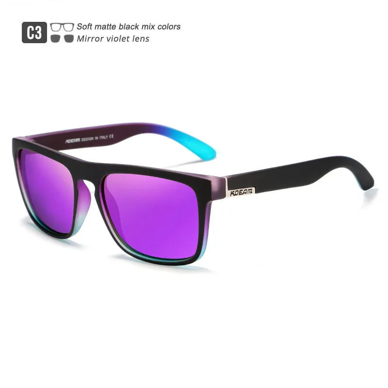 Men's polarized sports driving sunglasses with full frame, UV400 protection, and multiple colour options