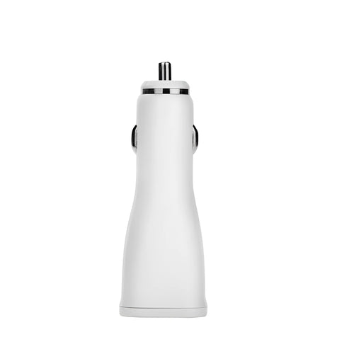 White single port QC2.0 fast car charger with compact rectangular design