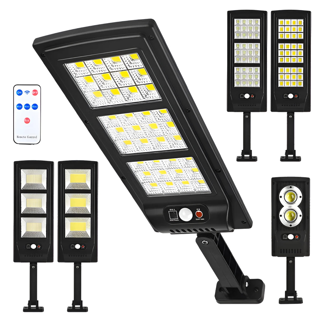 Plastic solar-powered street light with remote control for garden and wall lighting