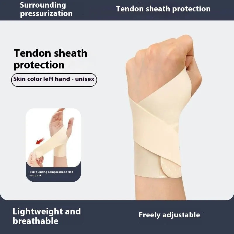 Adjustable breathable athletic wristguards for sports support in black and skin colour options.