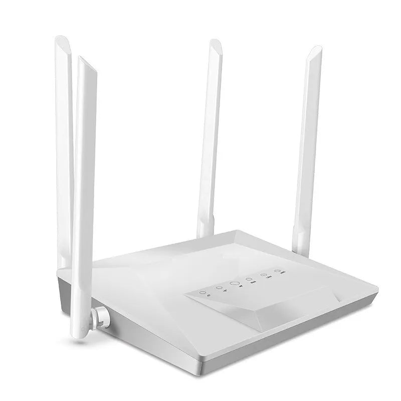 White 300Mbps wireless router home card with compact 86.5mm dimensions and TDD-LTE support