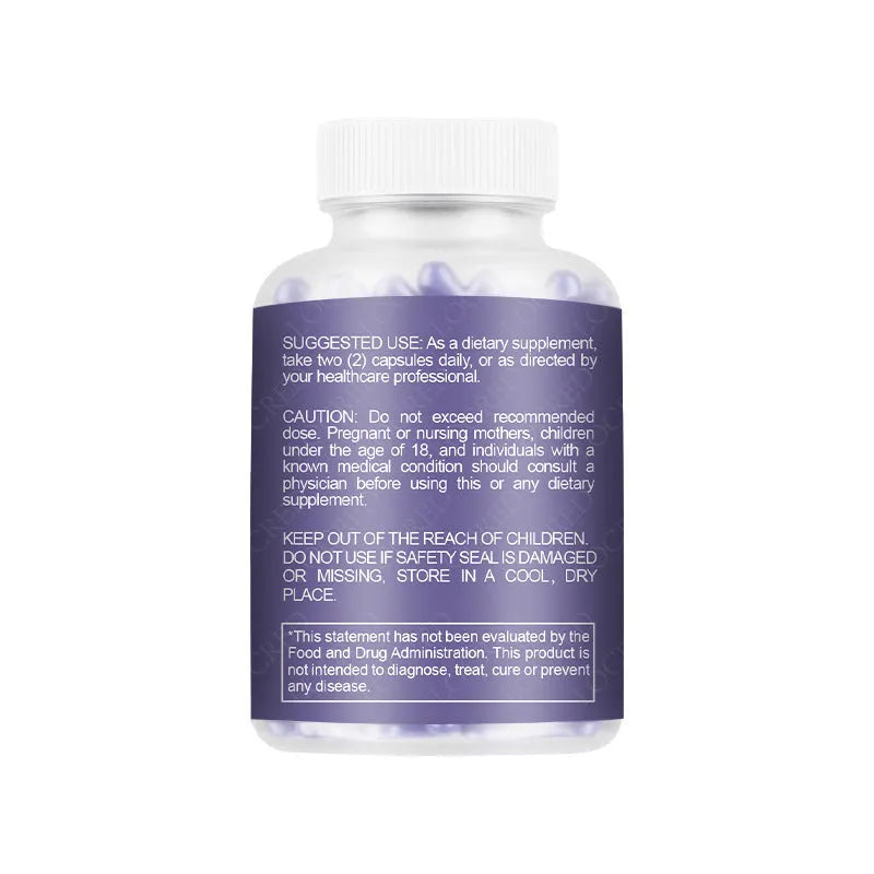 Bottle containing 60 vaginal capsules for adult women's feminine wellness supplement