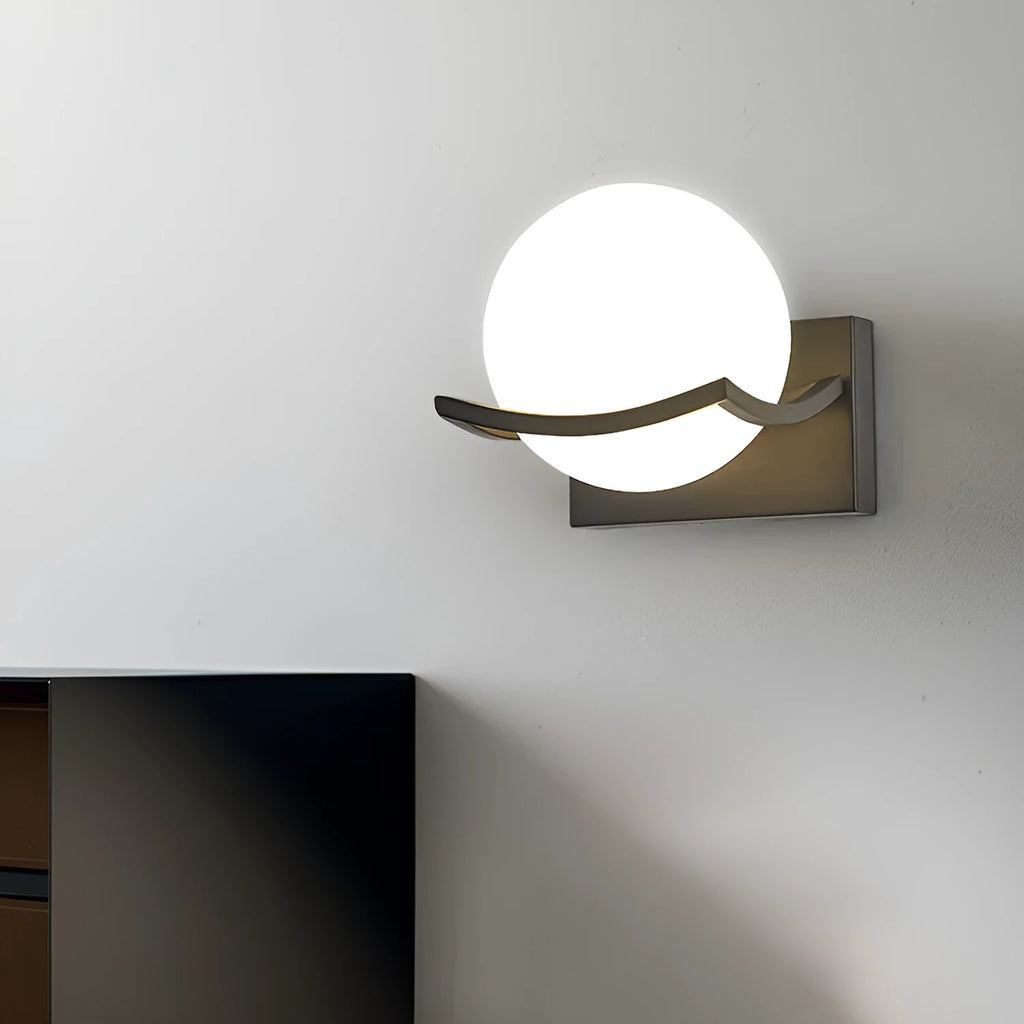 Black modern minimalist wall lamp with choice of cover, 85-265V, 5W or 12W, 160mm x 180mm x 180mm