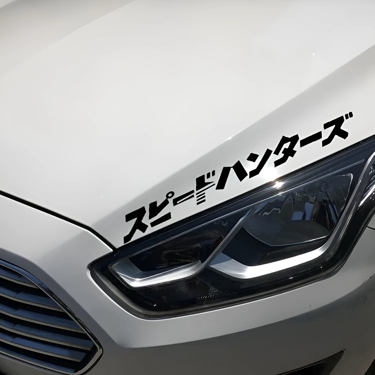 35x35cm reflective Japanese car stickers in black and white options