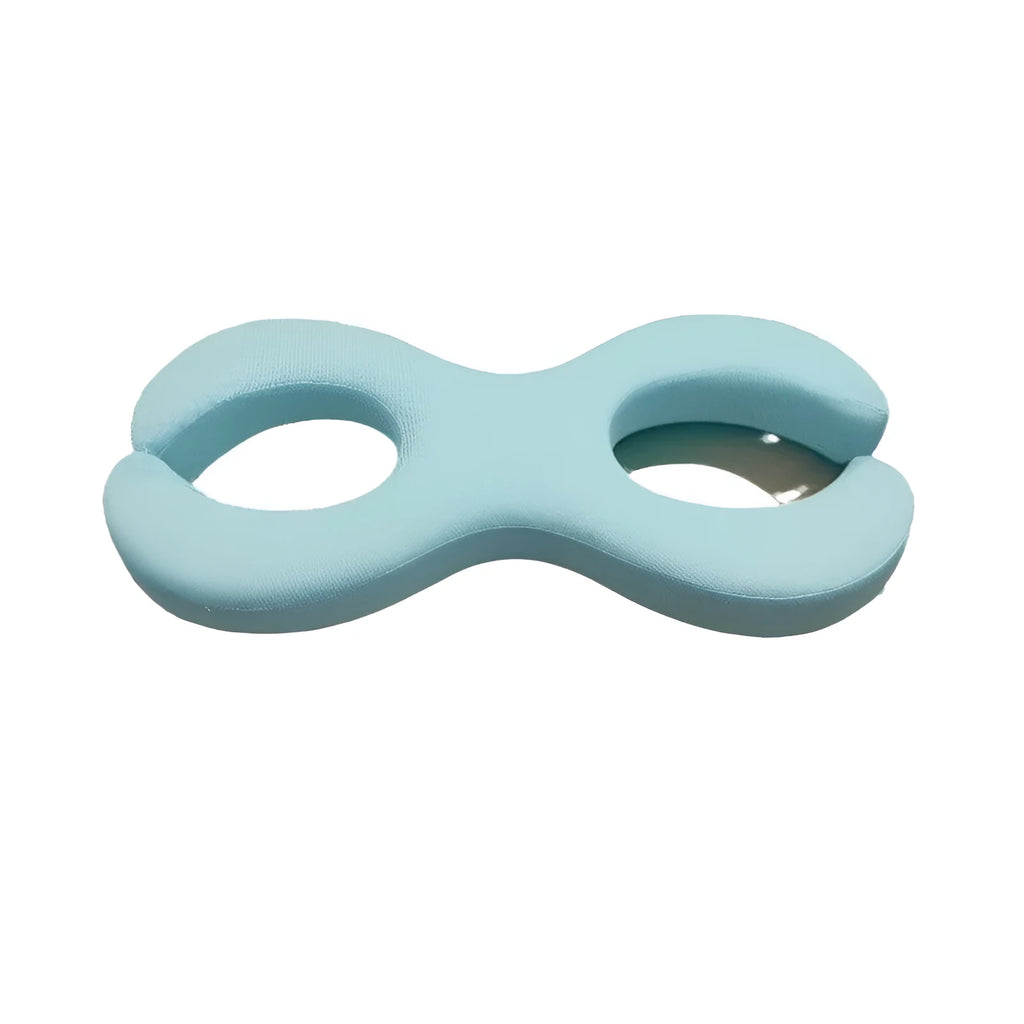 Cool blue cylindrical memory foam cervical traction pillow for neck support