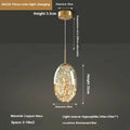 Modern simplicity style glass chandelier LED ceiling lamp with long adjustable cord
