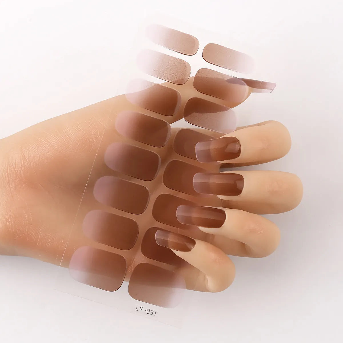 16 solid colour full nail art stickers with 22 patterns including cross, rose, butterfly designs in 12x6mm oval size