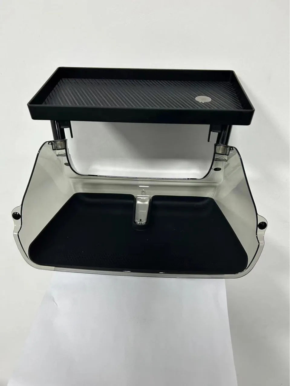 Tesla Model 3 Y centre console storage box for ETC cards in black ABS plastic