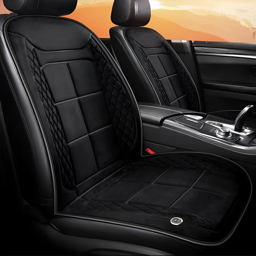 Auto heating car cushion with cotton filling in beige, black, or coffee colours for single or double car seats