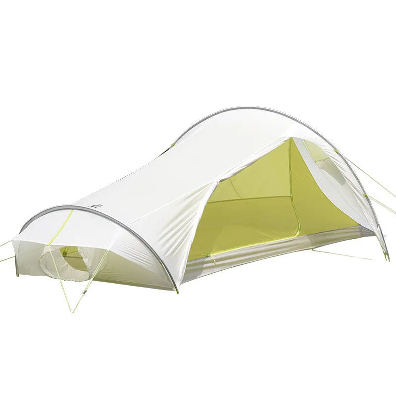 White ultralight two-person hiking tent, double-layer, 230cm x 128cm x 86cm, 700g single or 940g double