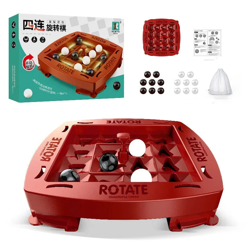 Track Logic Chess family battle chess set with black and white beads in colour box package
