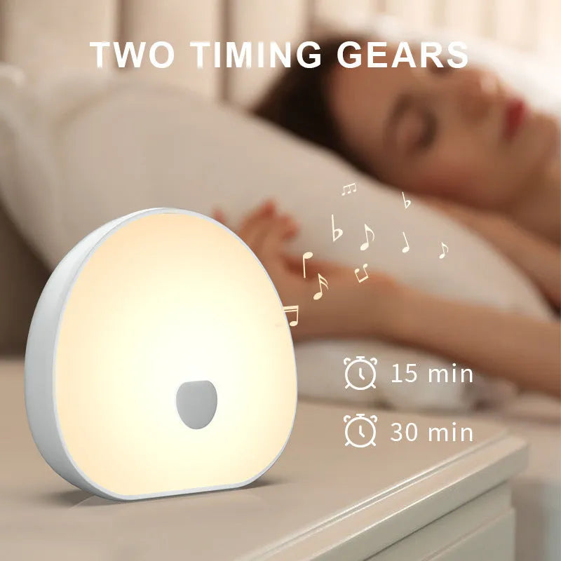 White rechargeable baby sleeper comforter with music function for infant night feeding