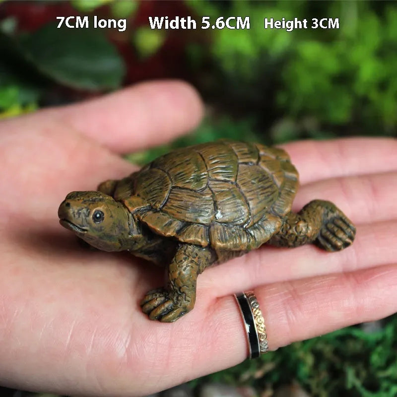 Green resin simulation turtle garden ornament for micro landscape decoration