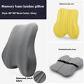 Office chair lumbar support cushion 40x40x8cm in gray navy blue or pink with polyester fiber filling for back support