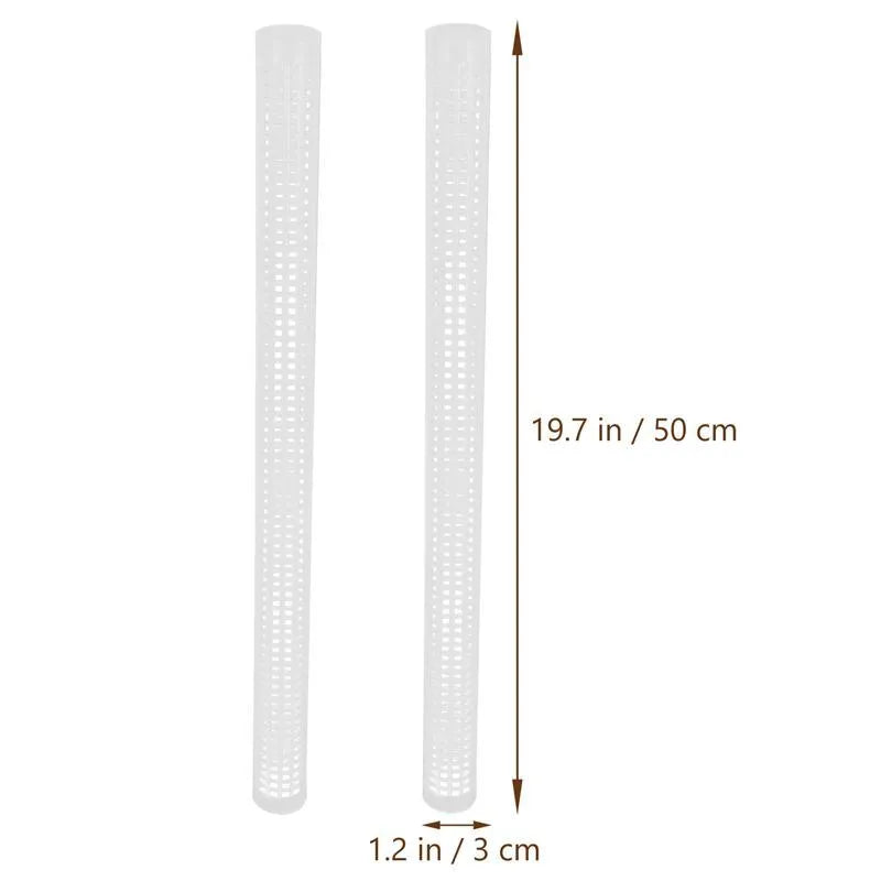 White PP plant climbing posts, 50cm x 3cm, for indoor and outdoor climbing plants and potted vines.