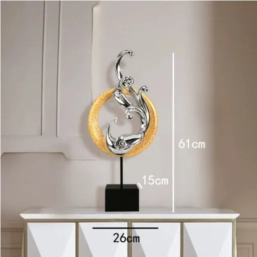 Resin Phoenix ornament in European style with detailed moulded design