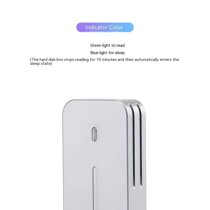 Compact aluminium alloy M.2 NVMe SSD external enclosure for 10Gbps data transfer.