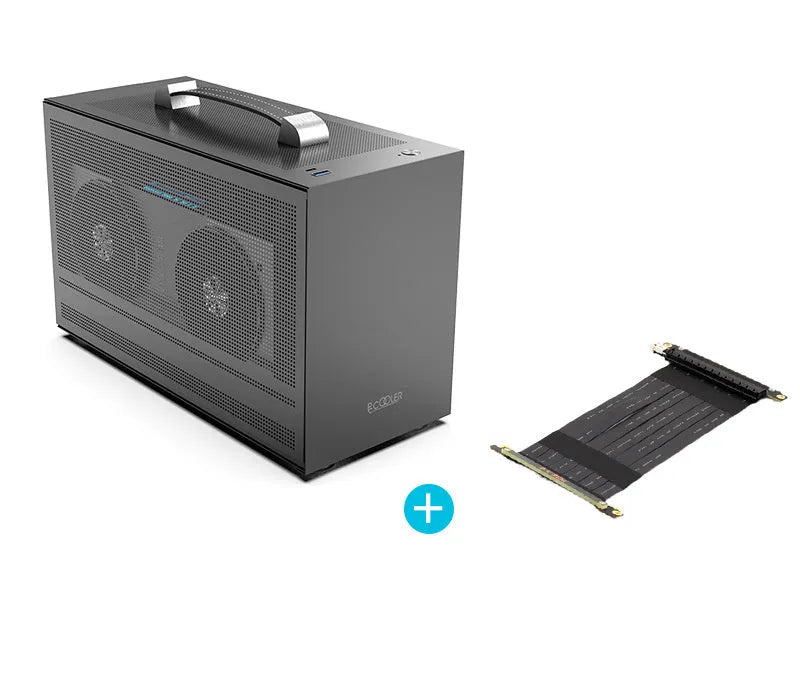 ITX desktop computer chassis in tin-plated steel with upper power supply position