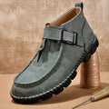 Handmade stitching casual slip on shoes with flat heel and shock absorption in three colours