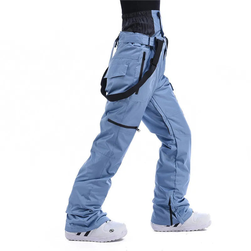 Unisex cotton-polyester fleece hoodie with front pocket in a blue watercolour print.