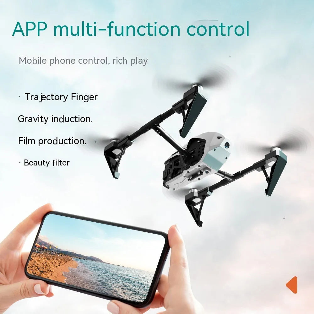 White Alloy KS66 remote control drone with camera, controller, and accessories on a grey background.