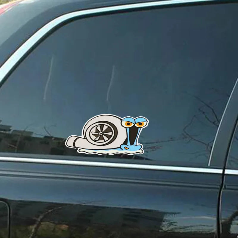 Reflective car sticker with cartoon snail design for vehicle bumper decoration