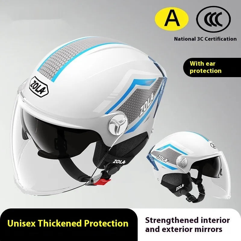 Children's 3C certified ABS motorcycle helmet in double mirror finish colours