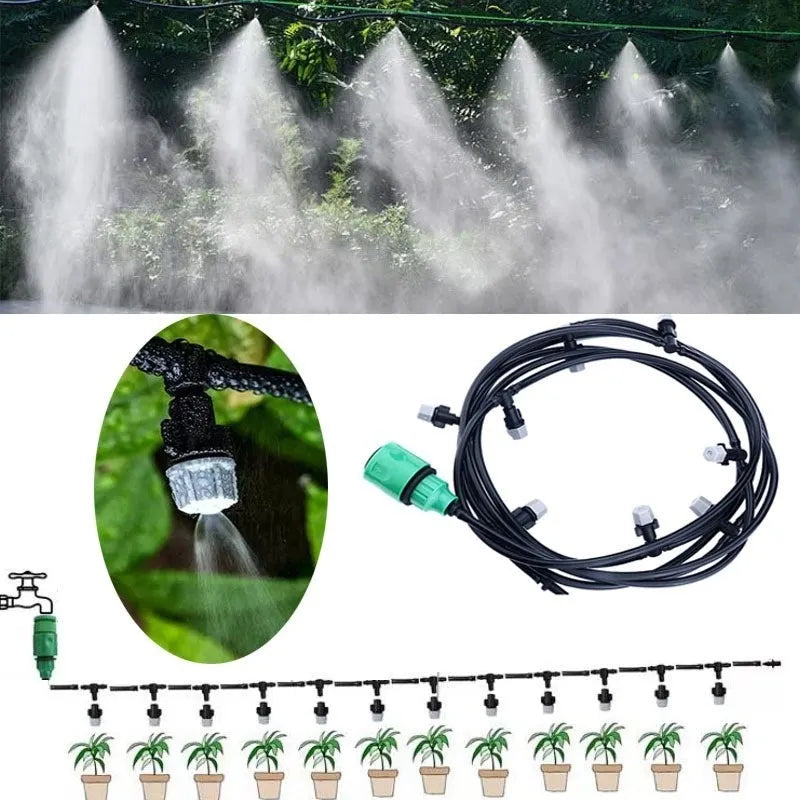 Garden irrigation hose water mist greening system 10m 10 spray suit PE material micro spray series