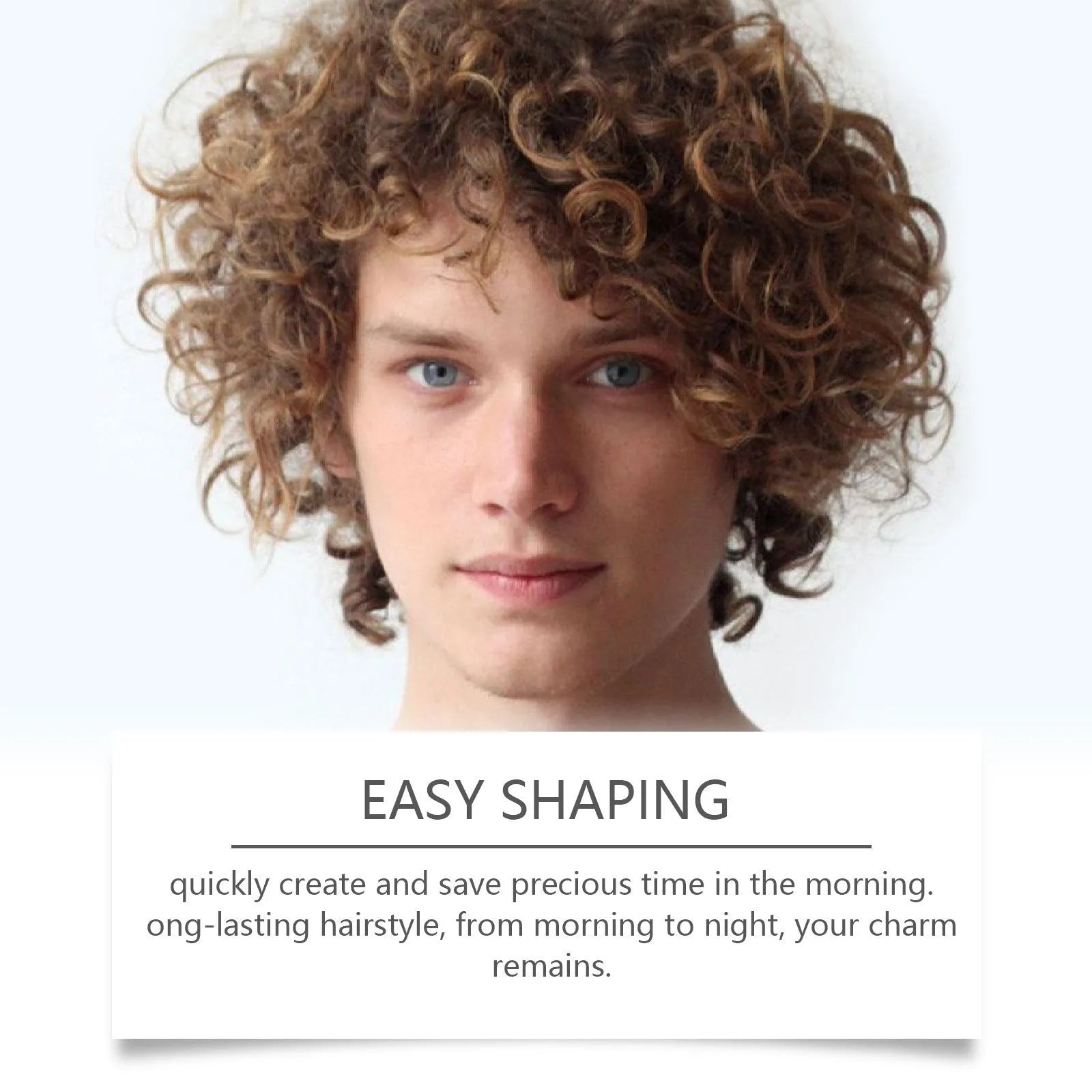 Sea salt curly hair spray in a 100ml bottle for shaping elasticity and volume, dimensions 3.8 x 3.8 x 14.8cm.