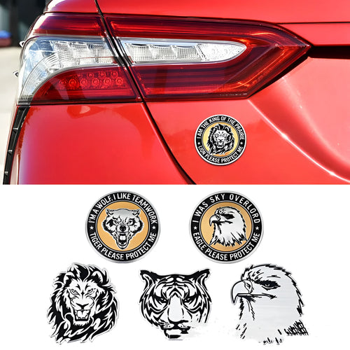 Aluminium car body sticker with animal motif designs for vehicle appearance modification