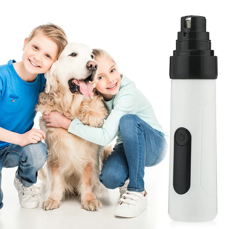 Second Gear Pet Nail Sharpener in white colour with ergonomic design and adjustable speed settings