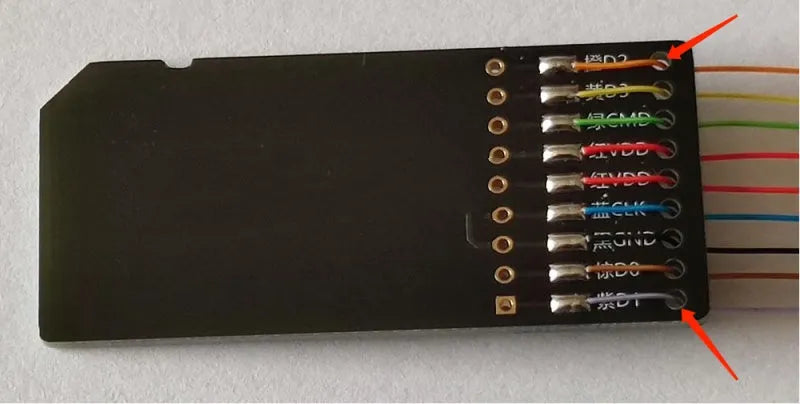 EMMC read and write diagnostic tool for car audio host maintenance on luxury vehicles.