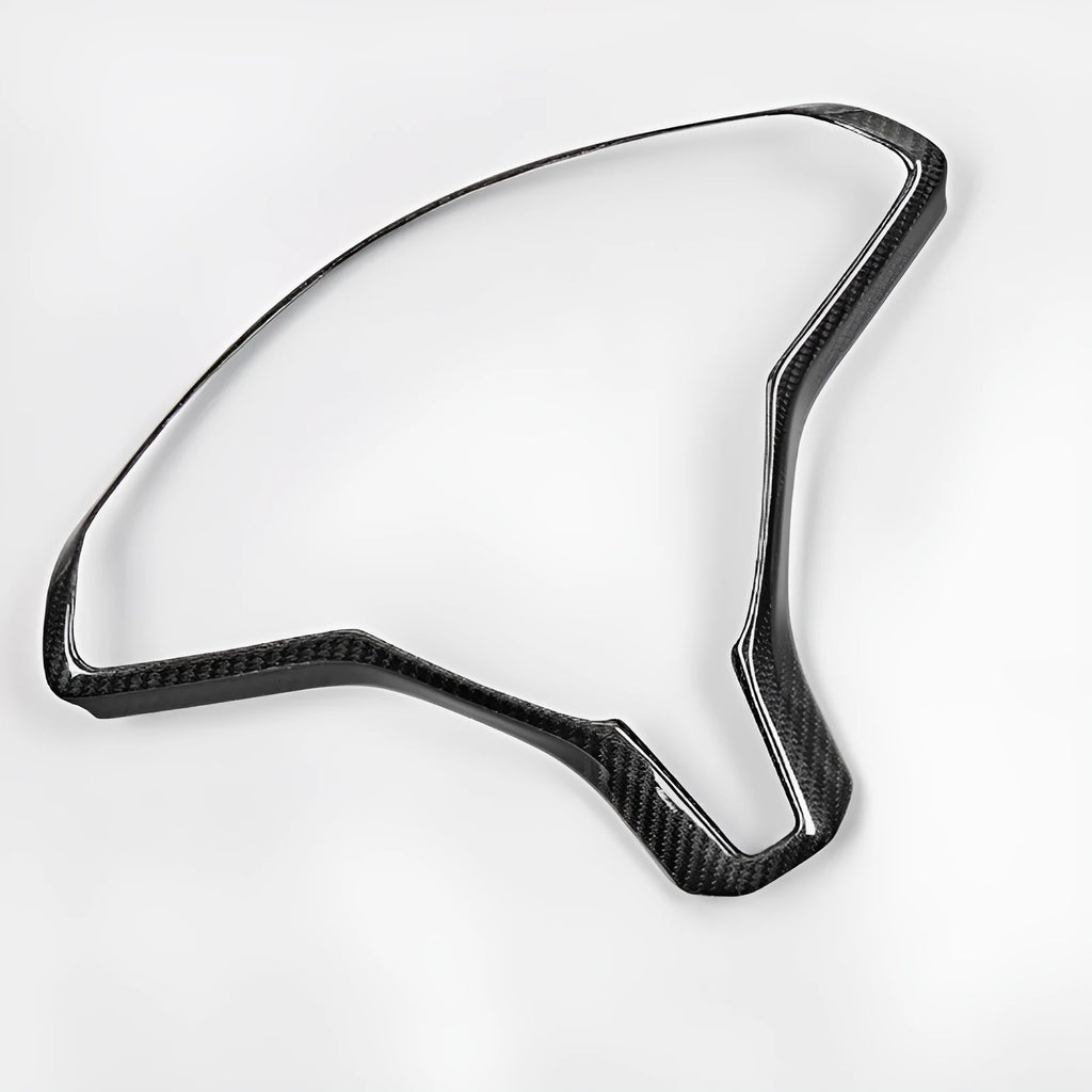 Tesla Model S steering wheel decorative frame in carbon fibre finish ABS plastic