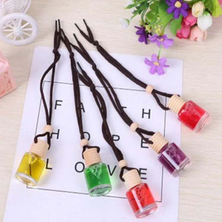 Car air freshener glass bottle hanging ornament in 55g net content