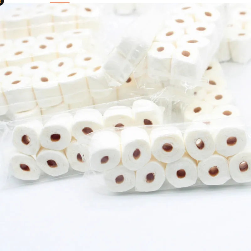 Miniature simulated tissue roll paper model measuring 30mm by 15mm by 80mm for children's play
