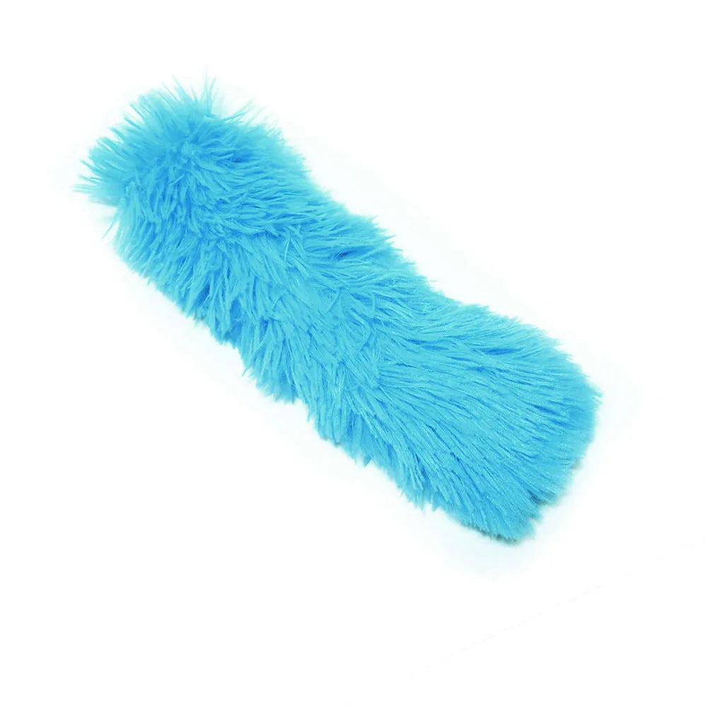 Soft plush interactive cat toy with catnip and crinkle sound feature in assorted colours.