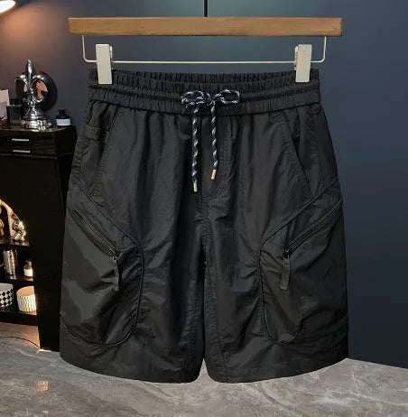 Men's camouflage cargo shorts cotton blend loose fit fifth pants length