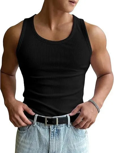 Men's tight-fit polyester workout t-shirt with wool lining in multiple colour options
